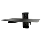 Tempered Glass Single Stud 22 Pound Shelf Wall Mount