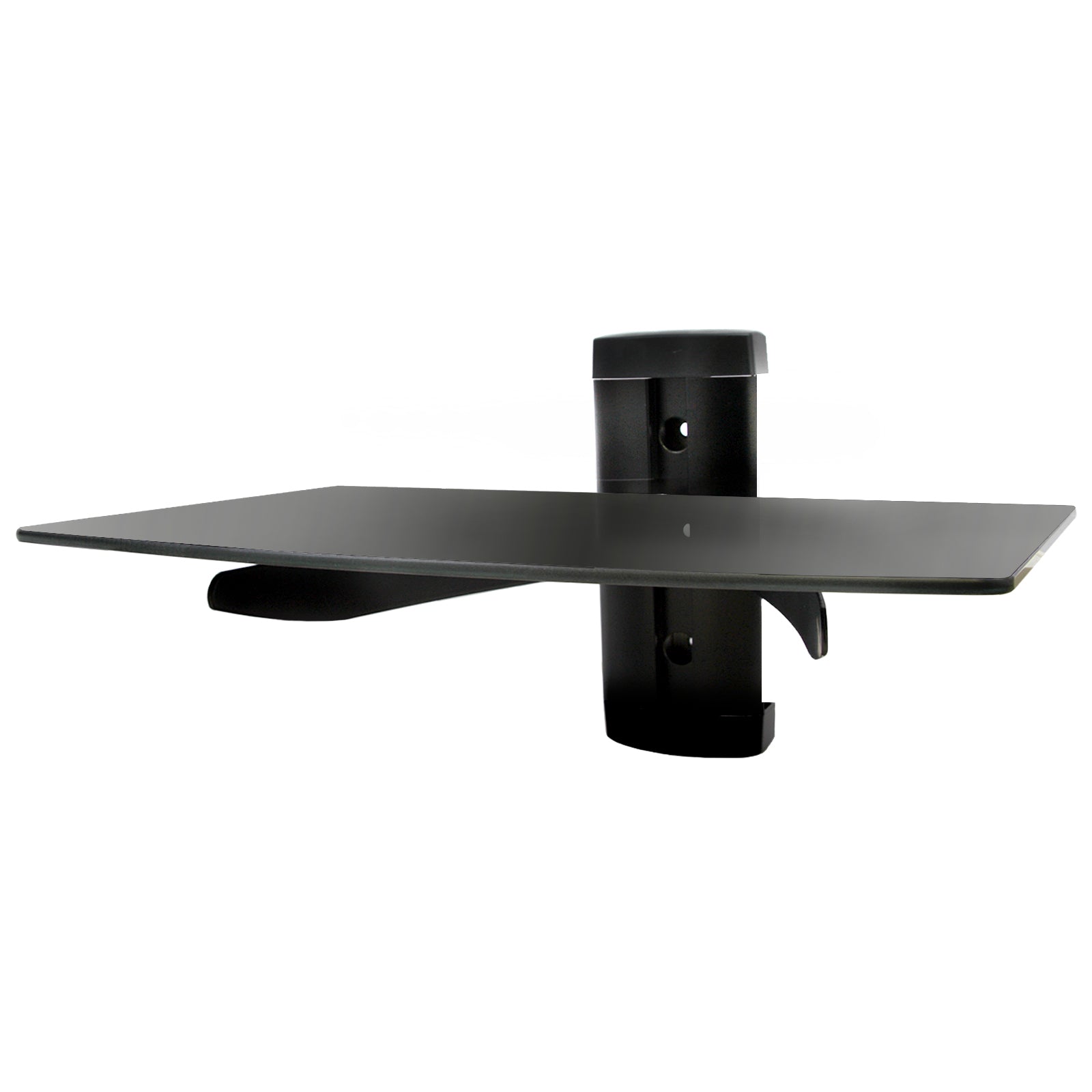 Tempered Glass Single Stud 22 Pound Shelf Wall Mount