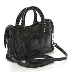 Agneau Classic Gold Hardware Nano City Black