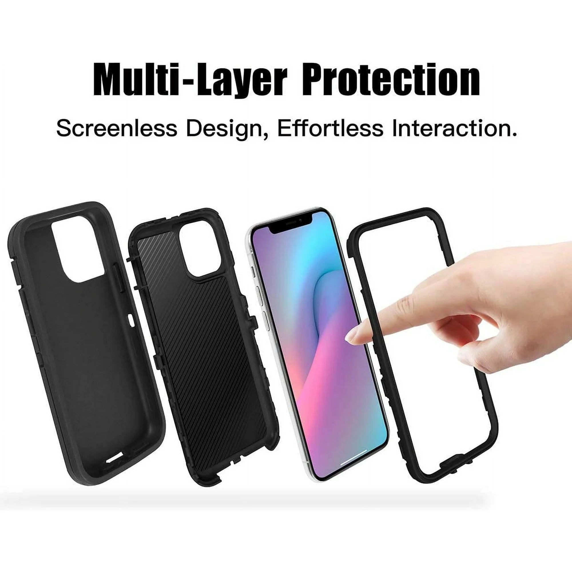 Entronix Case Compatible with iPhone XR - Triple-Layer Heavy Duty Protection