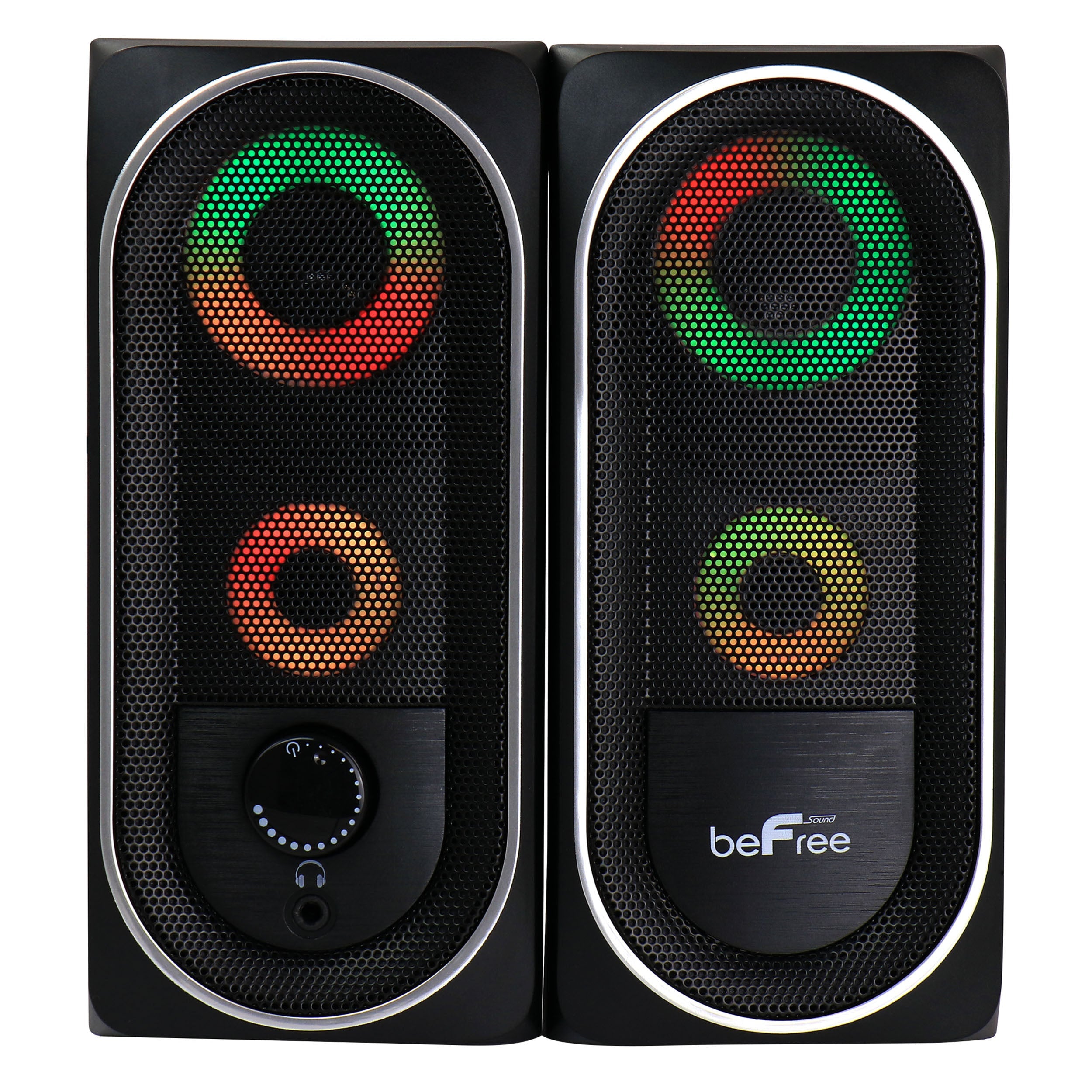2.0 Computer Gaming Speakers with LED RGB Lights