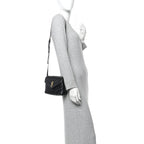 Calfskin Y Quilted Monogram Toy Loulou Crossbody Bag Black