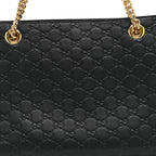 Guccissima Signature Medium Shoulder Tote Bag Black