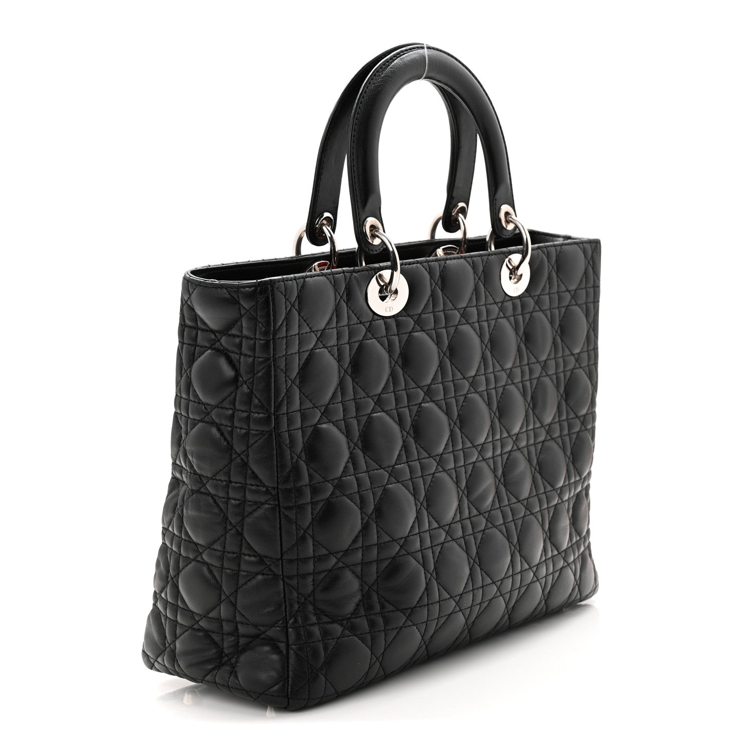 Lambskin Cannage Large Lady Dior Black