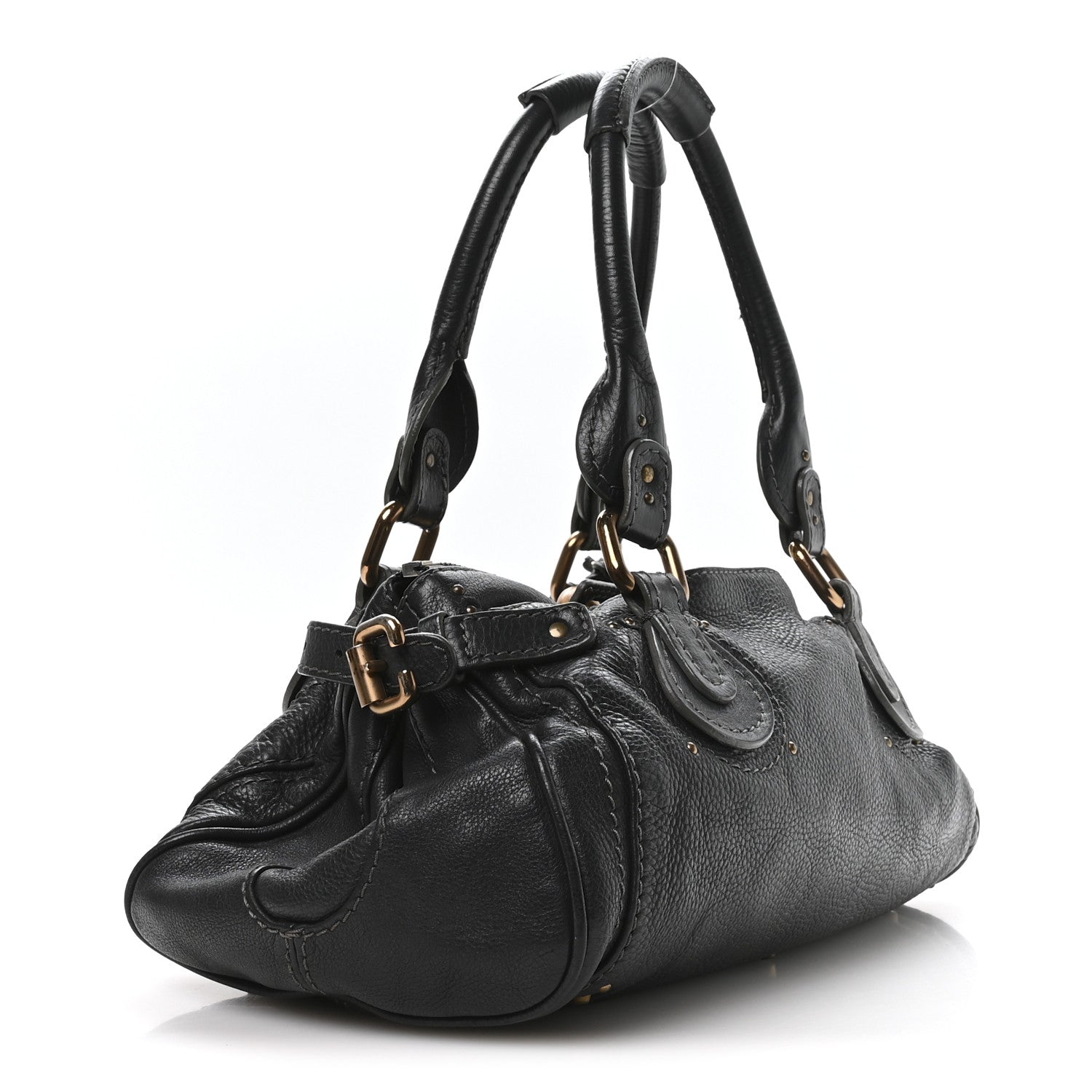 Calfskin Medium Paddington Satchel Bleu Nuit