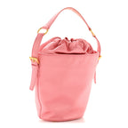 Satin Raso Bucket Bag Pink