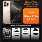 Entronix Bundle Compatible with iPhone 16 Pro - Guard Gripstand Case & 2 Clear Screen Protectors