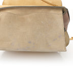 Suede Smooth Calfskin Drew Shoulder Bag Milky Coffee