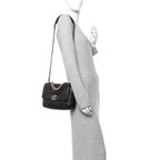 Lambskin Quilted Medium Chanel 19 Flap Black