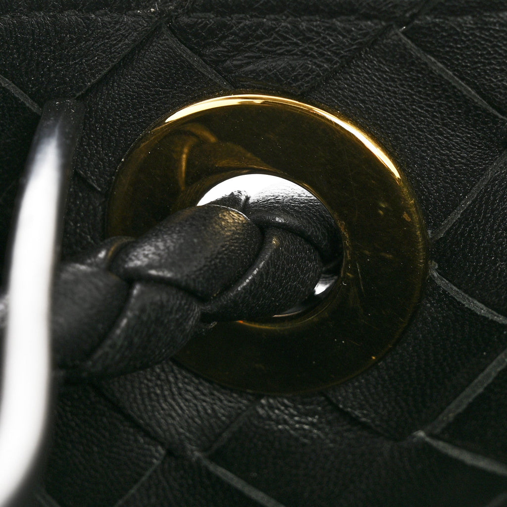Nappa Intrecciato Medium Andiamo Shoulder Bag Black