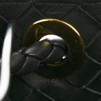 Nappa Intrecciato Medium Andiamo Shoulder Bag Black