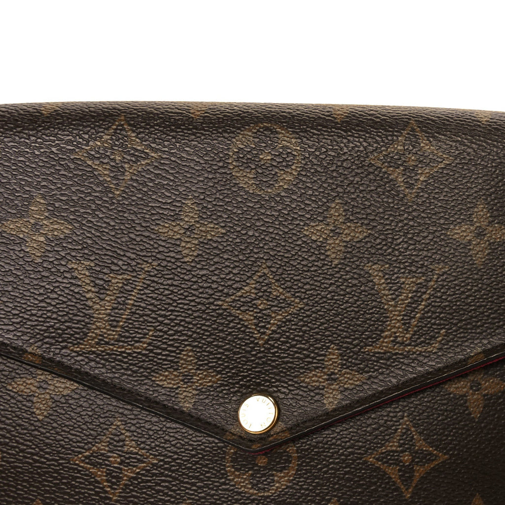 Monogram Pochette Felicie Chain Wallet Fuchsia