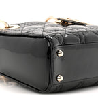 Patent Cannage Mini Lady Dior Black