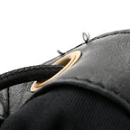 Lambskin Quilted Logo Mini Backpack Black