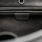 Grained Calfskin Alger Shoulder Bag Black