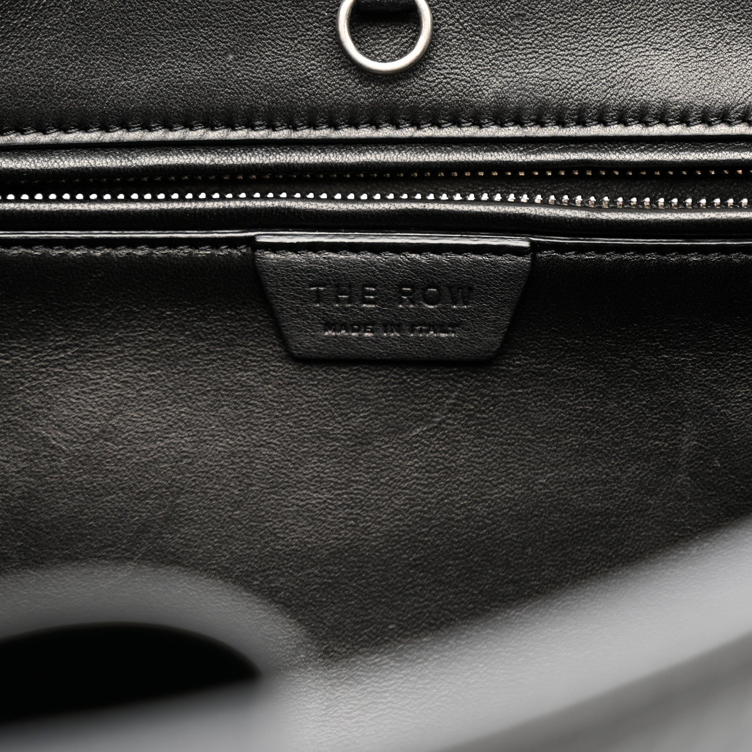 Grained Calfskin Alger Shoulder Bag Black