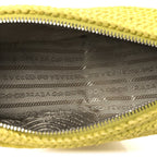 Yarn Raffia Effect Crochet Triangle Shoulder Bag Giallo