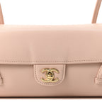 Shiny Caviar Preppy Coco Small Bowling Bag Light Pink