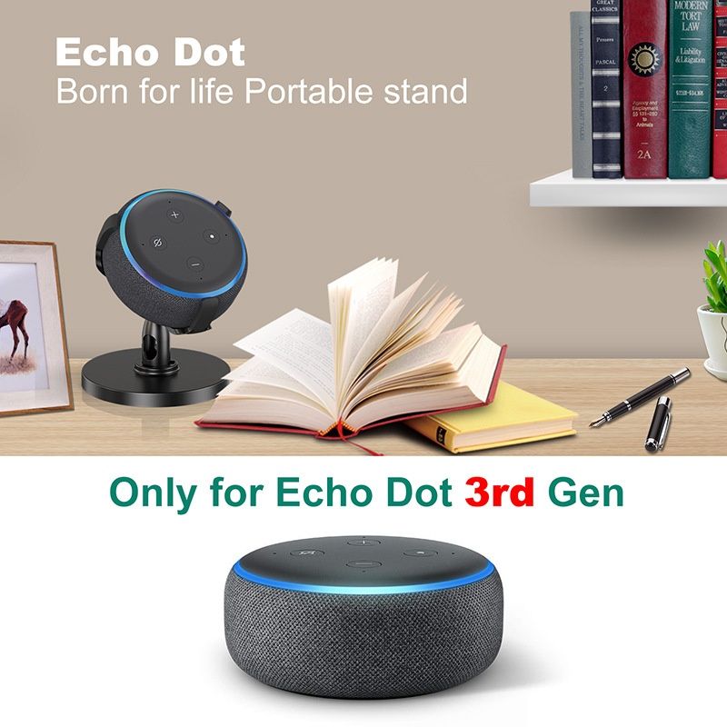 Echo Dot 3rd Desktop Stand 360 ° Adjustable Smart Home Speaker Accessories Rack