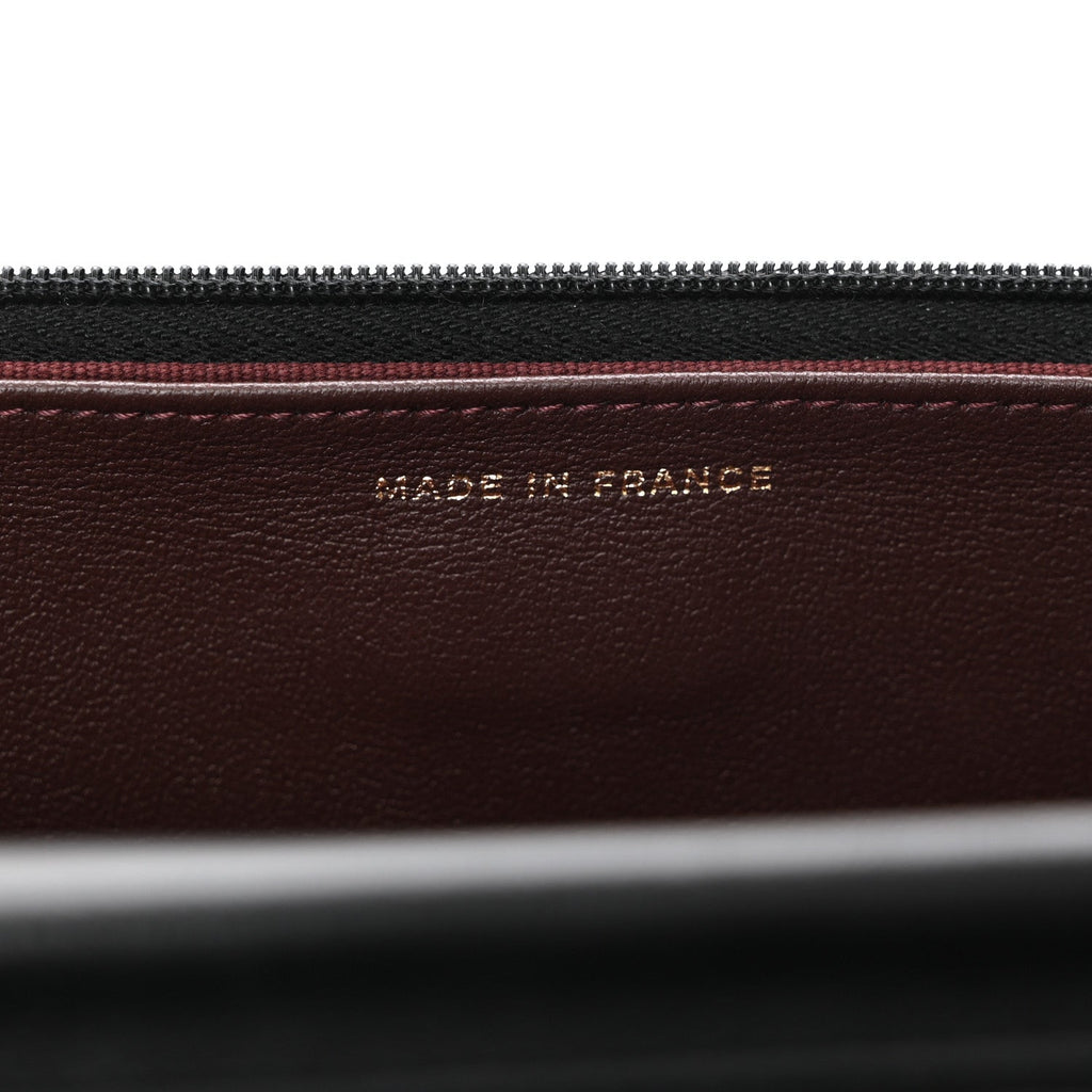 Lambskin Quilted Wallet On Chain WOC Black