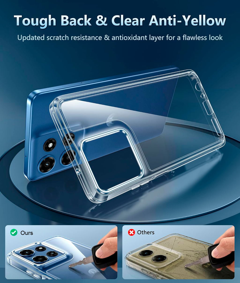Entronix Case Compatible with Moto G Stylus 2025 - [Hard Back] Clear Cover