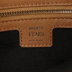 Nappa FF 1974 Embossed Baguette Miele Scuro