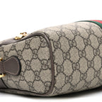 GG Supreme Monogram Web Small Ophidia Shoulder Bag Brown