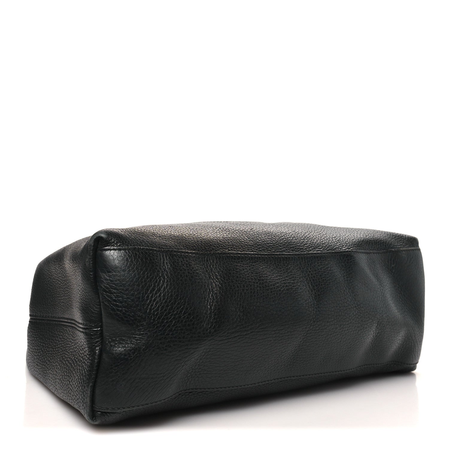 Pebbled Calfskin Medium Soho Chain Shoulder Bag Black