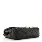 Lambskin Quilted Mini Flap Black