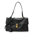 Calfskin Medium Soft Sound Shoulder Bag Black