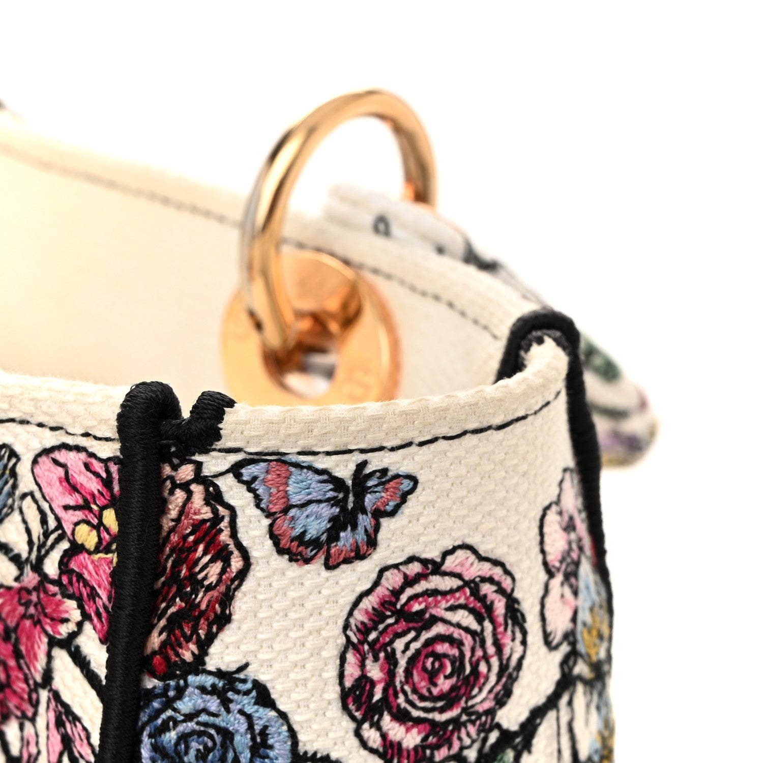 Canvas Florilegio Embroidered Medium Lady D-Lite White Multicolor