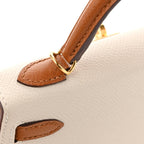 Epsom Horseshoe Mini Kelly Sellier 20 Craie Gold