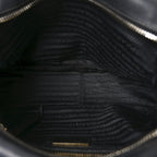 Glace Calfskin Embossed Logo Crossbody Black