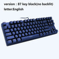 Edition Mechanical Keyboard 87 keys Red Switch Gaming Keyboards for Tablet Desktop - no light black US-red switch