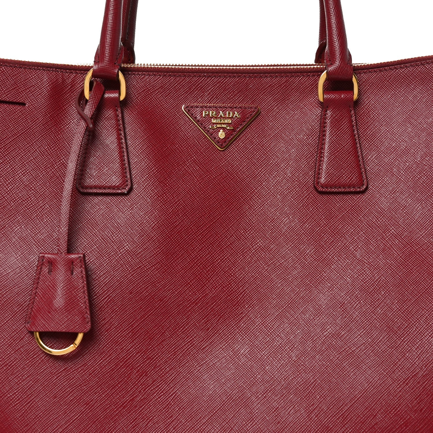 Saffiano Lux Extra Large Galleria Double Zip Tote Cherry