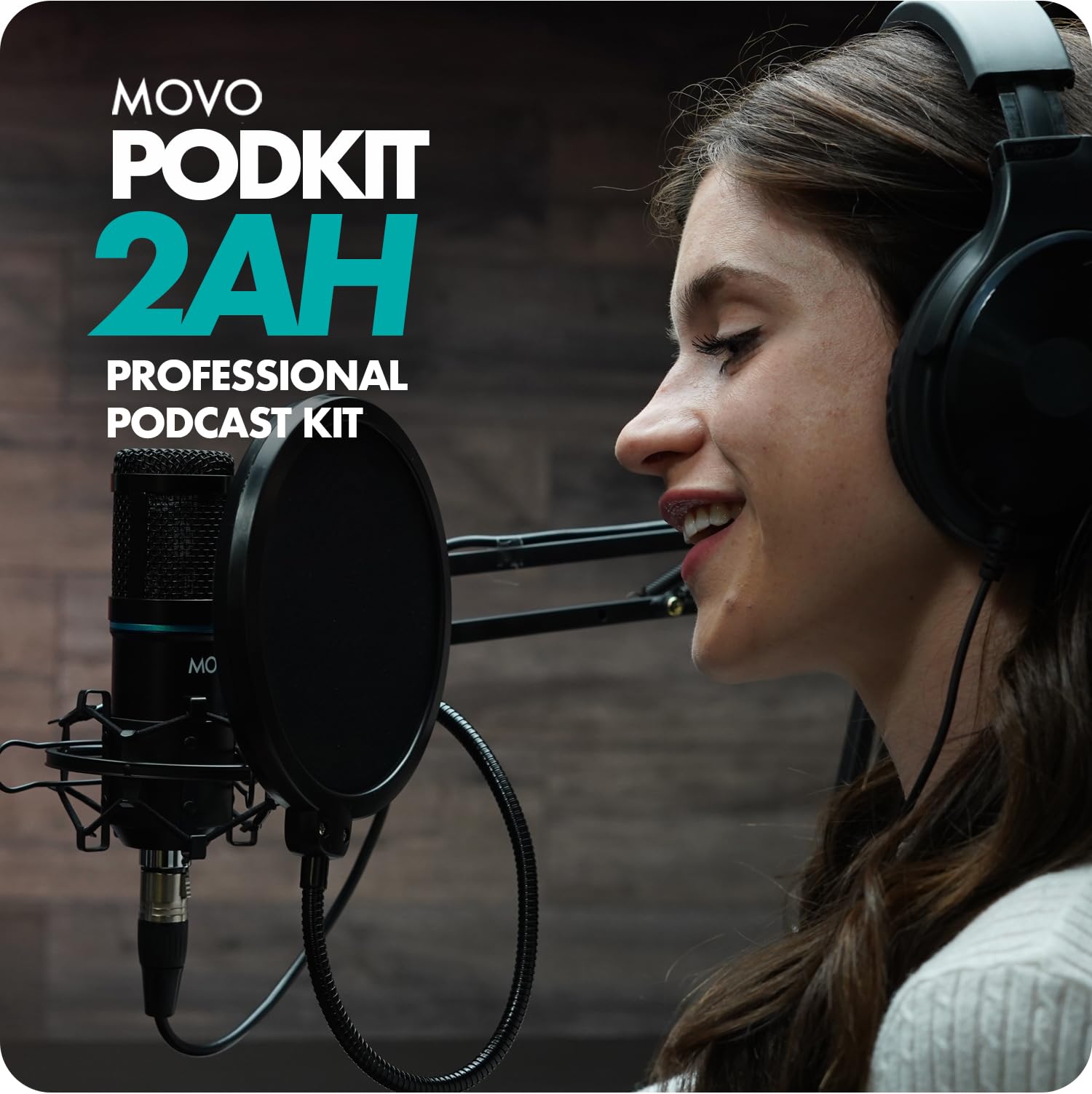 Movo PodKit2AH Podcast Equipment Bundle for 2