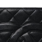 Caviar Quilted Medallion Tote Black