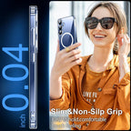 Entronix Bundle Compatible with Galaxy S24 - [Magnetic] Clear Case & 1 Clear Screen Protector