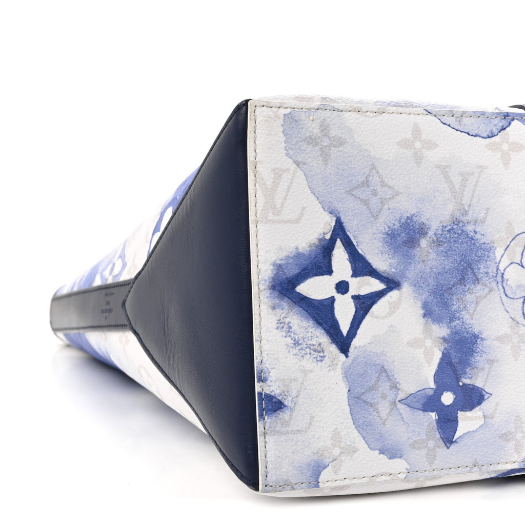 Monogram Watercolor New Tote GM Blue