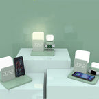 Multifunctional Alarm Clock Wireless Charger Bedroom - USB