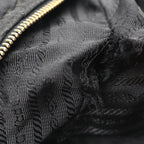 Tessuto Nylon Chevron Catena Bag Black