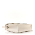 Ultra Matte Grained Calfskin 30 Montaigne Flap Bag White
