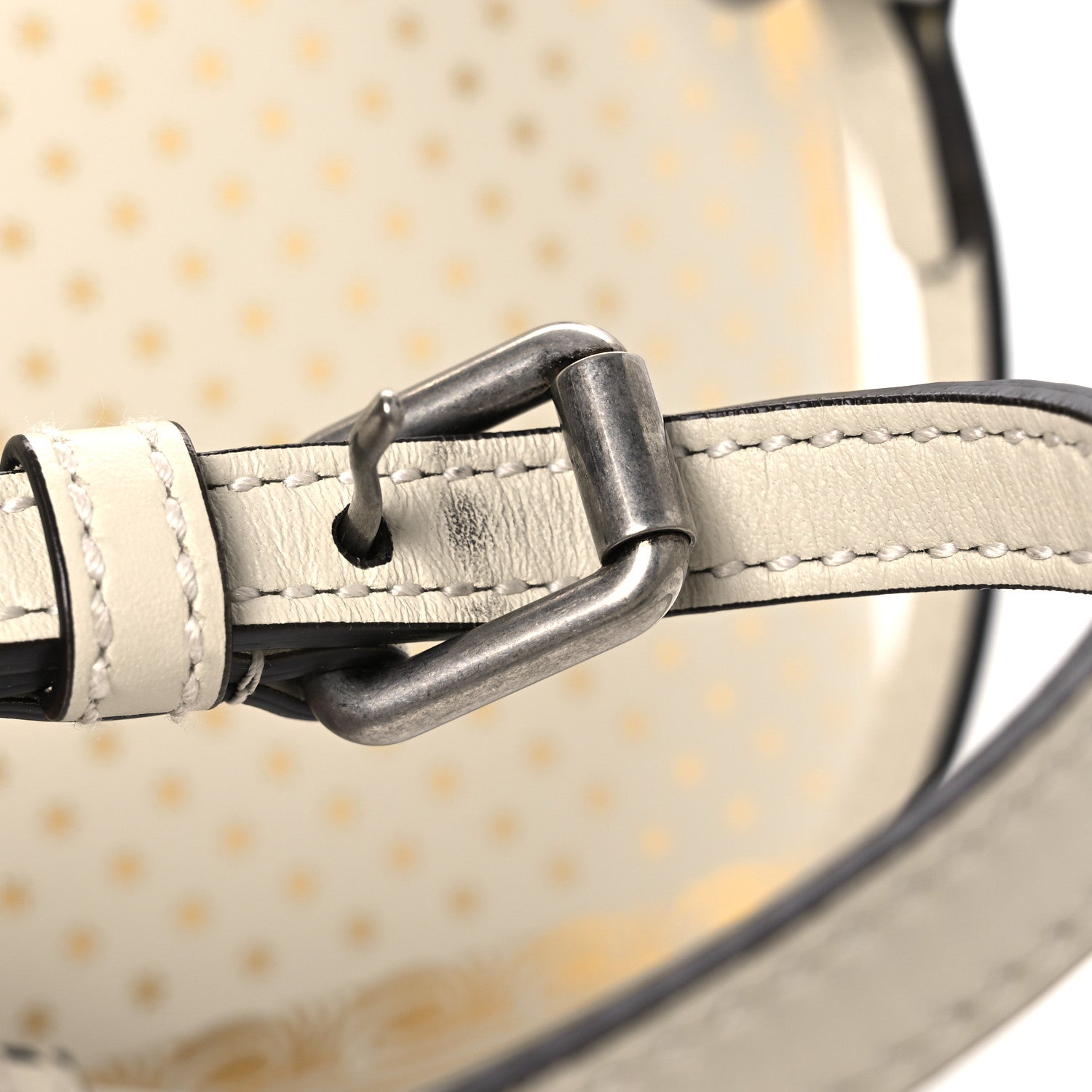 X SEGA Calfskin GUCCY Stars Mini Dome Shoulder Bag Mystic White Gold