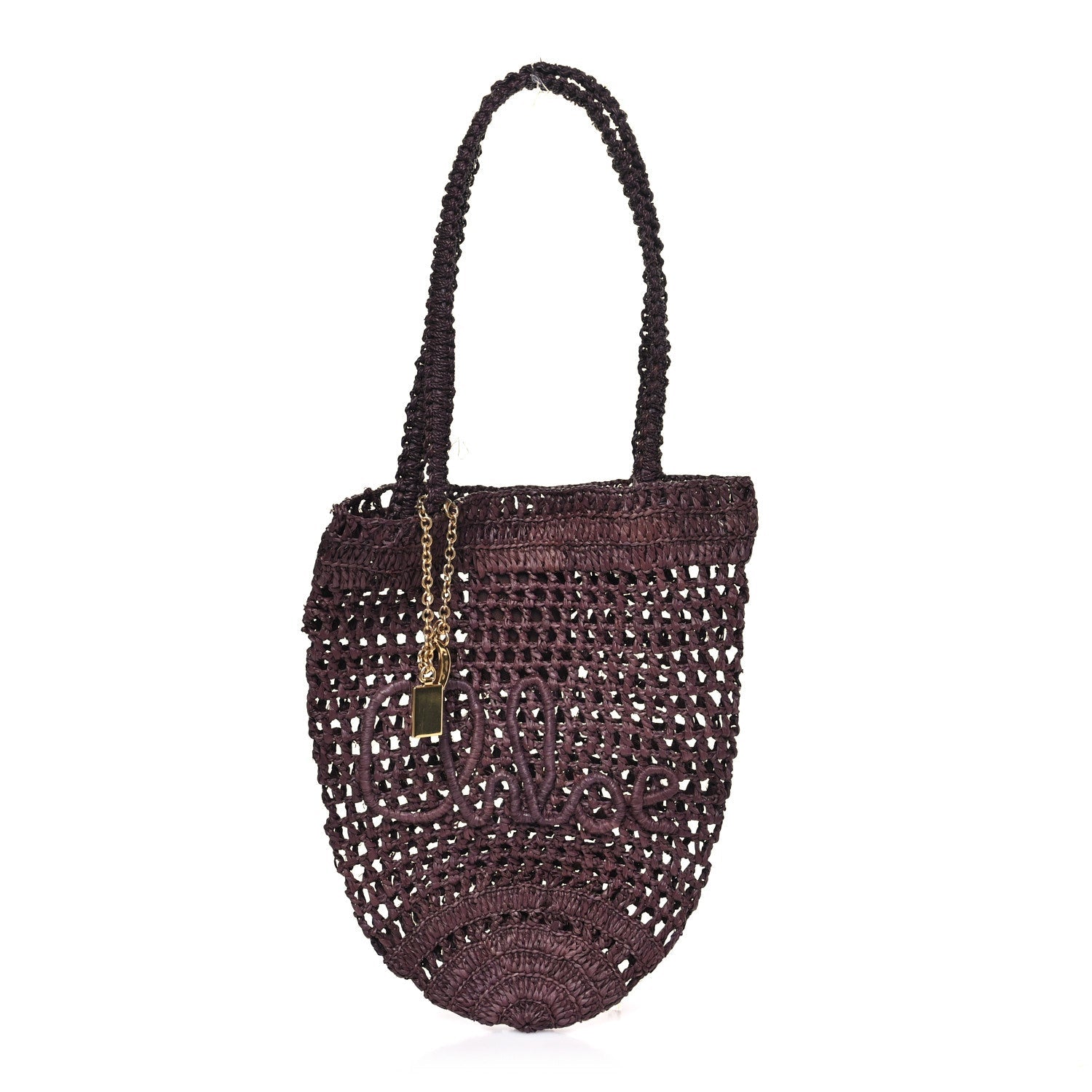 Raffia Small Summer Banana Tote Kohl Brown