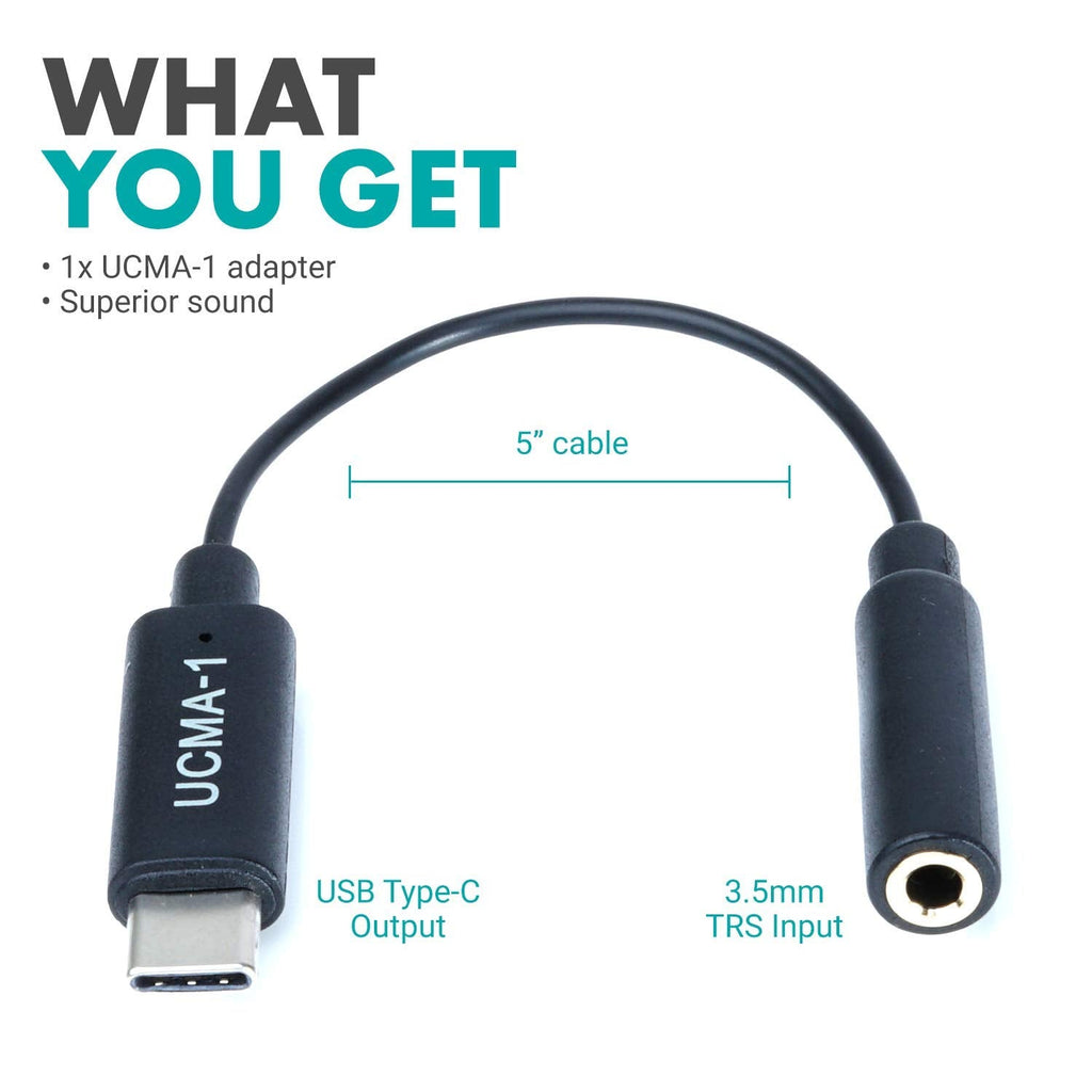 Movo UCMA-1 F 3.5mm TRS Mic to USB Type-C Dongle