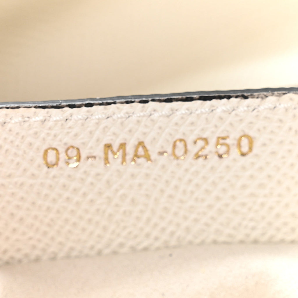 Grained Calfskin Saddle Bag White
