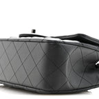 Pearly Lambskin Quilted Mini Rectangular Flap So Black