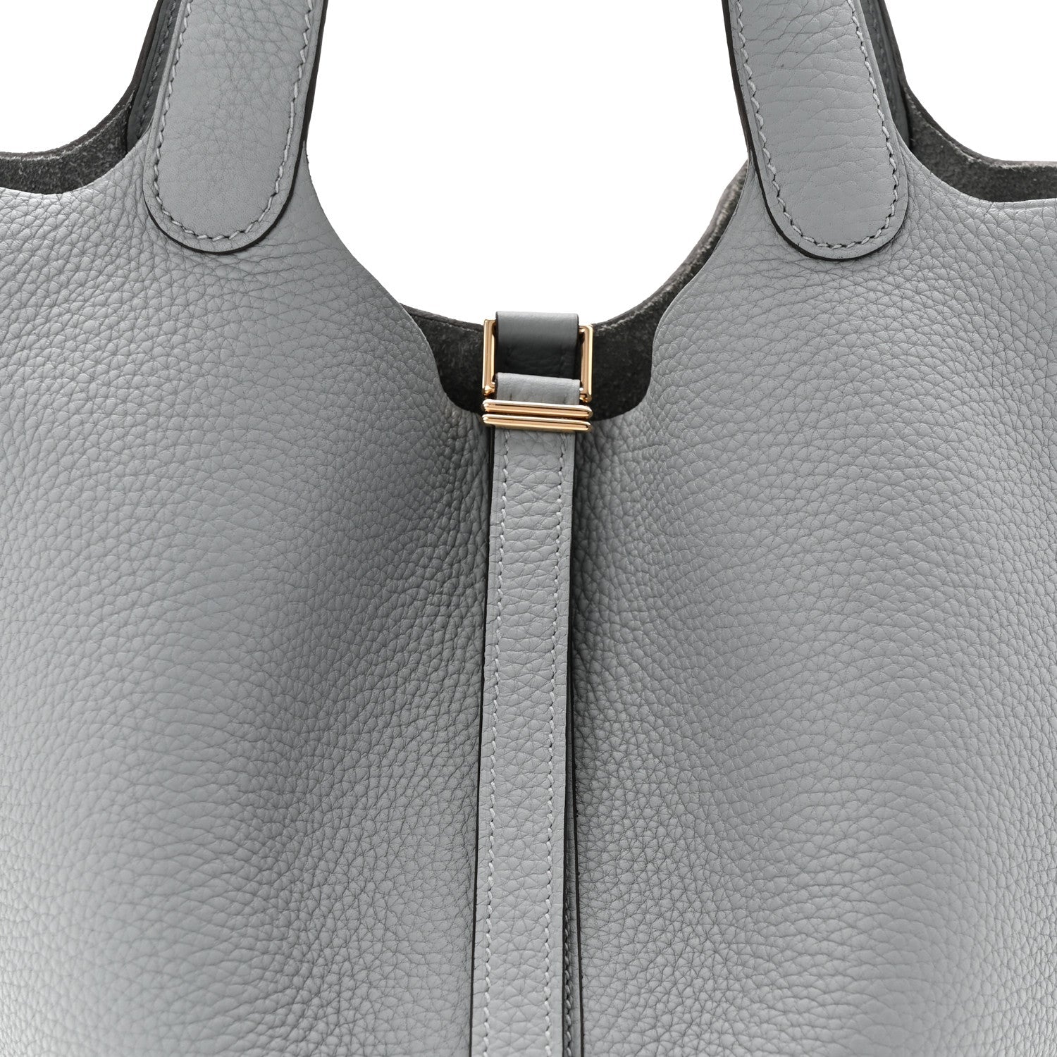 Taurillon Clemence Picotin Lock 22 MM Gris Pantin
