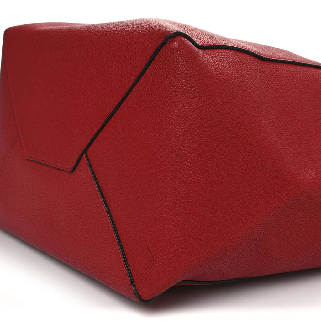 Soft Grained Calfskin Medium Belt Cabas Phantom Coquelicot