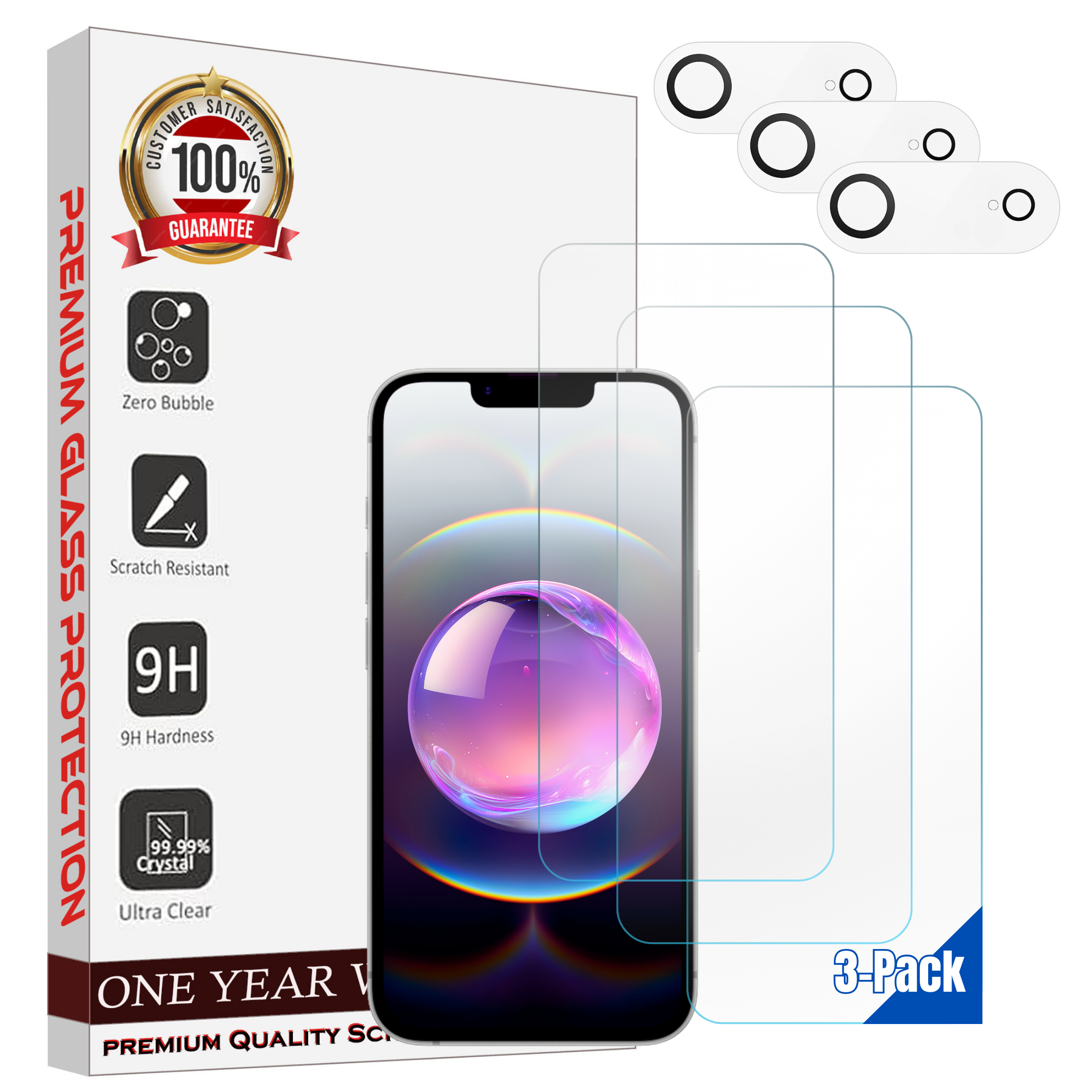 Entronix Clear Screen Protector & Camera Lens Protector Compatible with iPhone 17 Air - 6-Piece Combo
